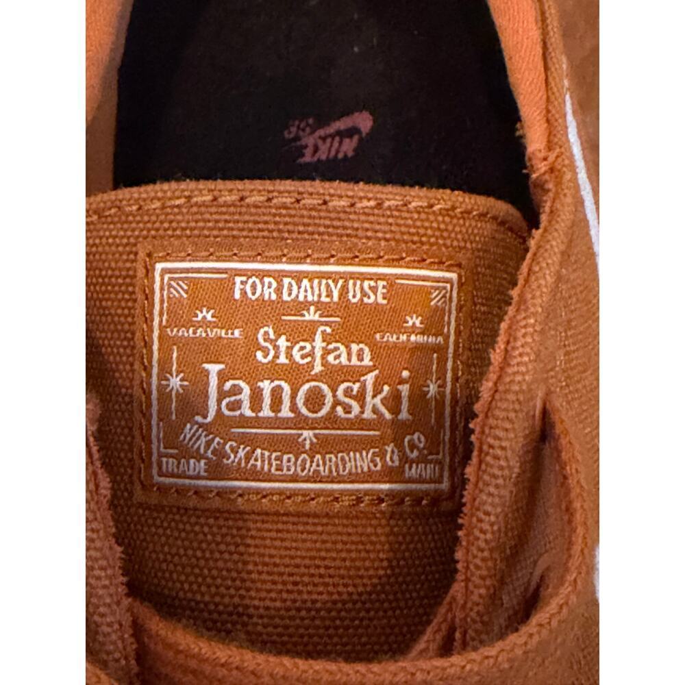 Nike SB Zoom Stefan Janoski Canvas RM Shoes Cider (Brown) White hoes Mens Sz 7.5 - Picture 3 of 11